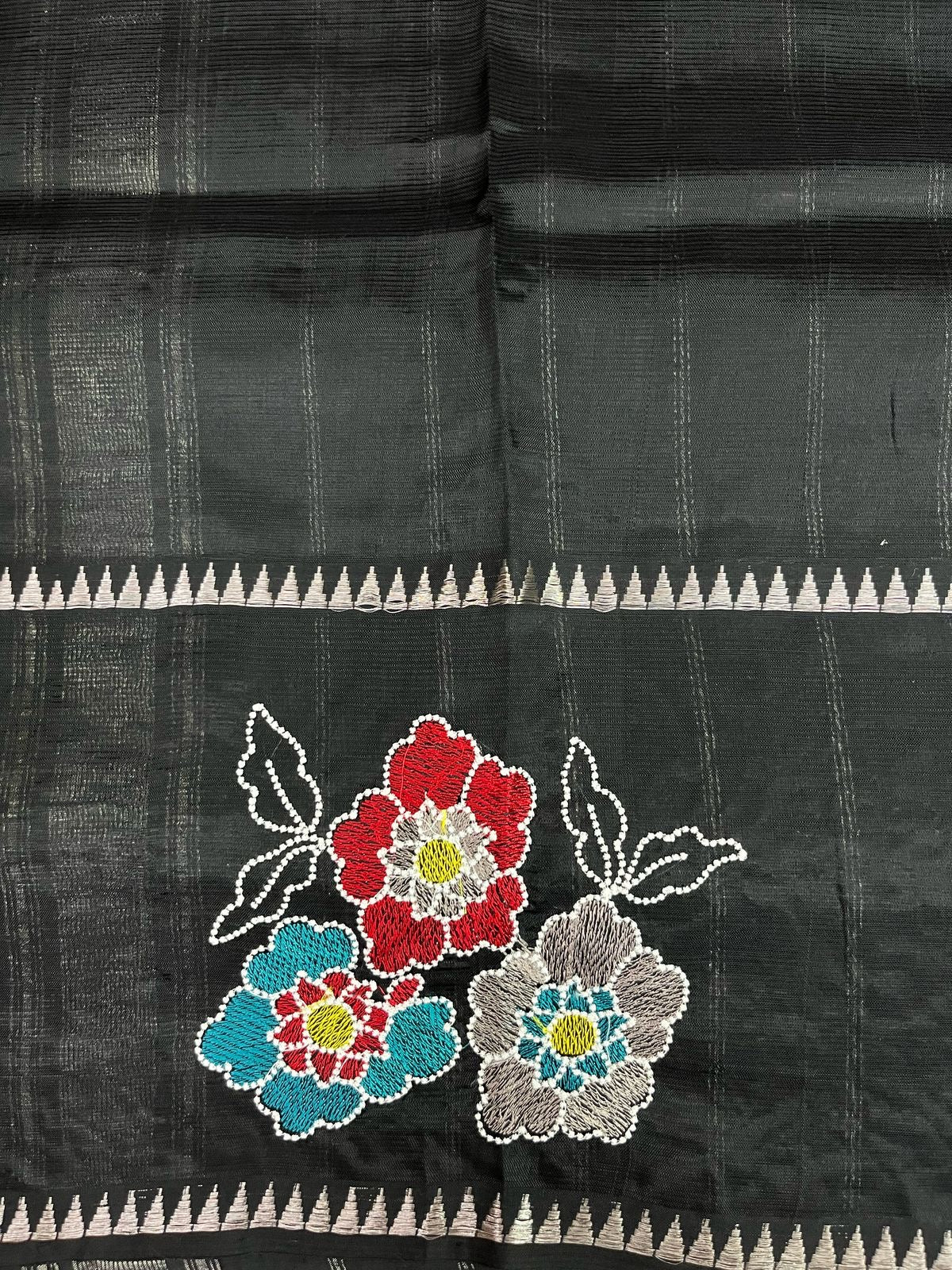 Floral work saree
