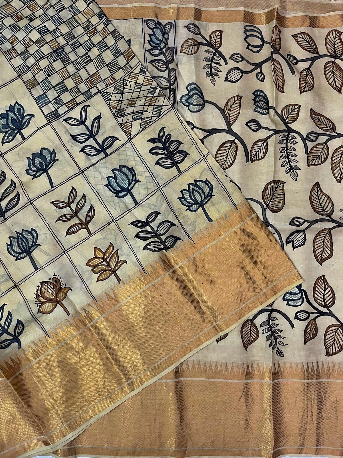 PenKalamkari saree
