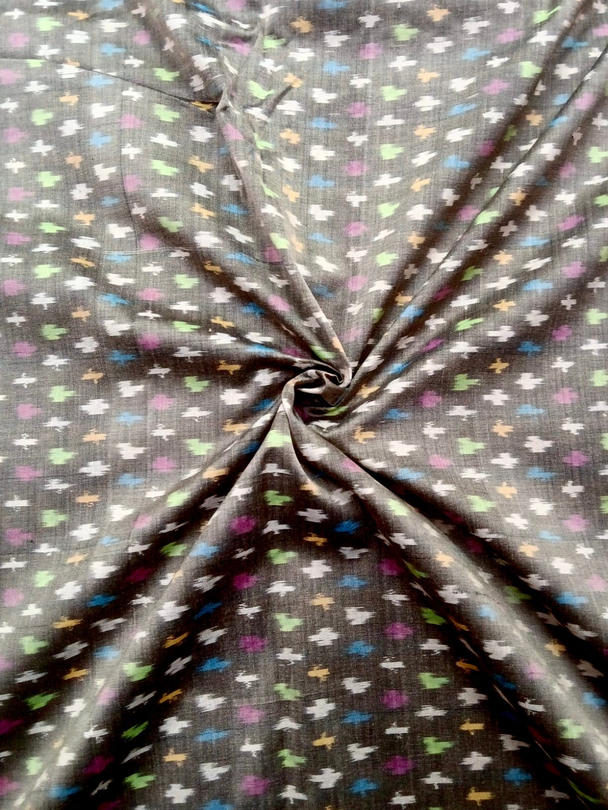 Ikkat silk fabric