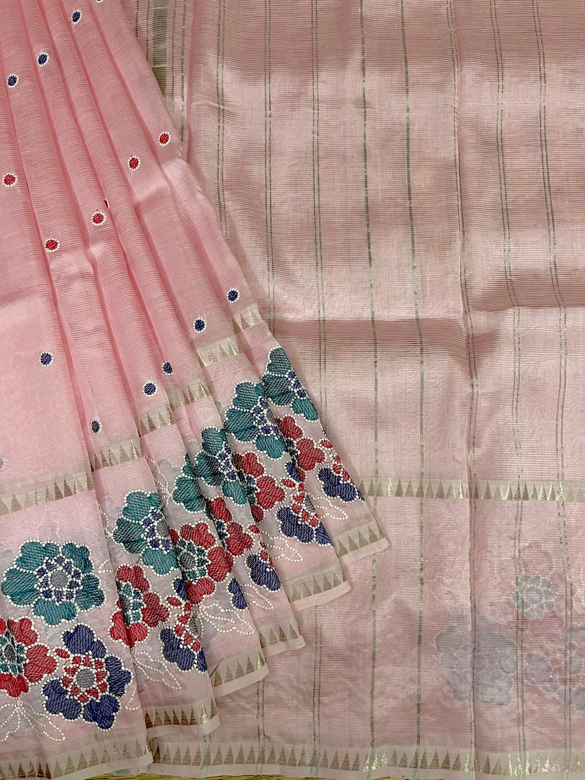 Floral work saree