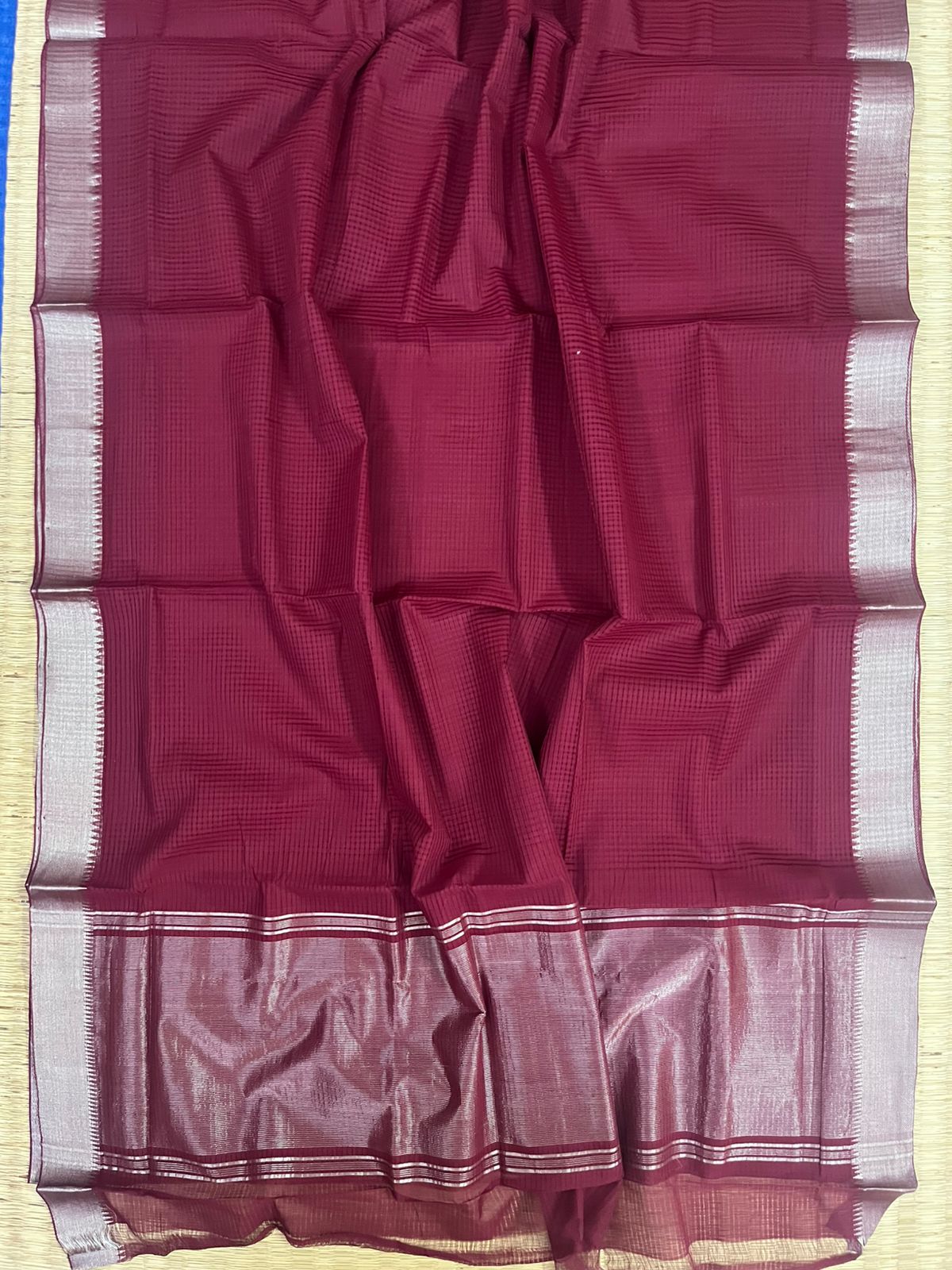 cotton missing check saree