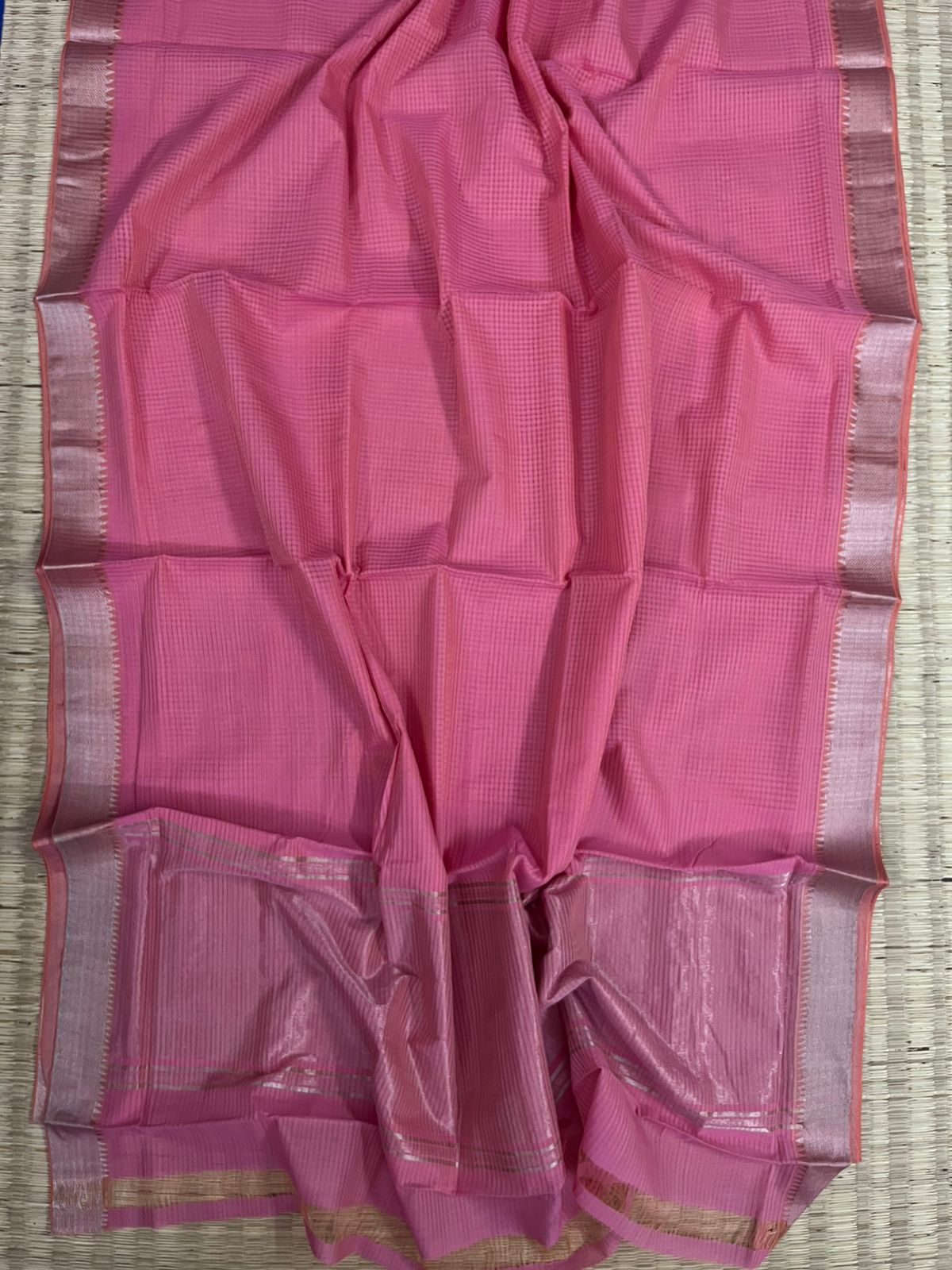 Cotton missing check saree