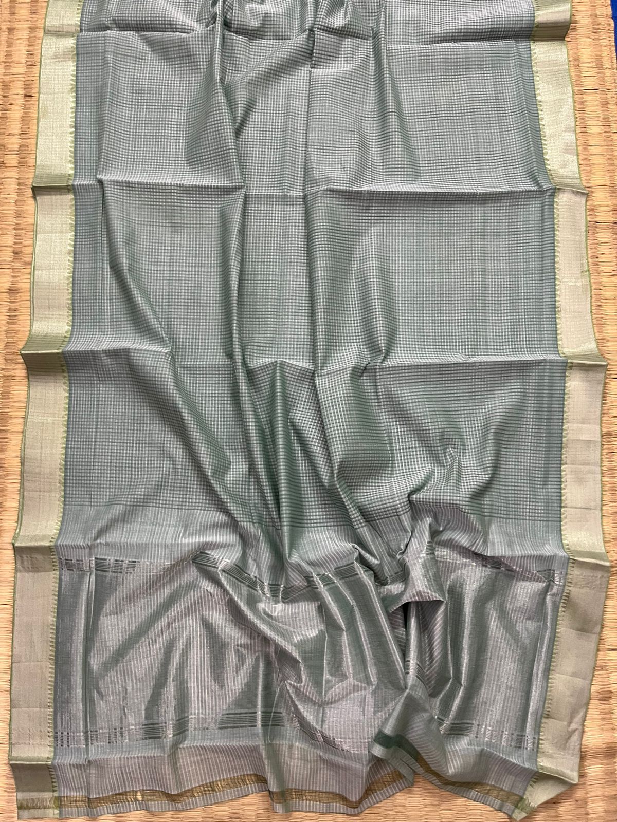 Cotton missing check saree