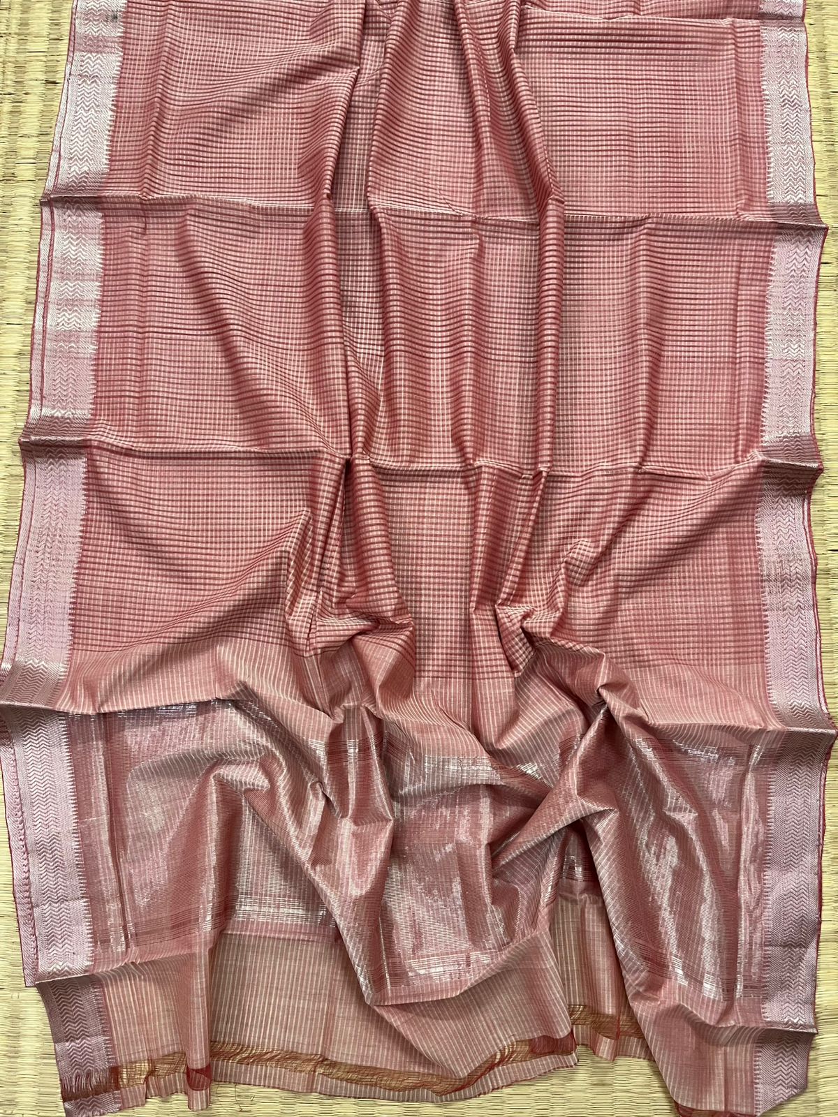 Cotton missing check saree