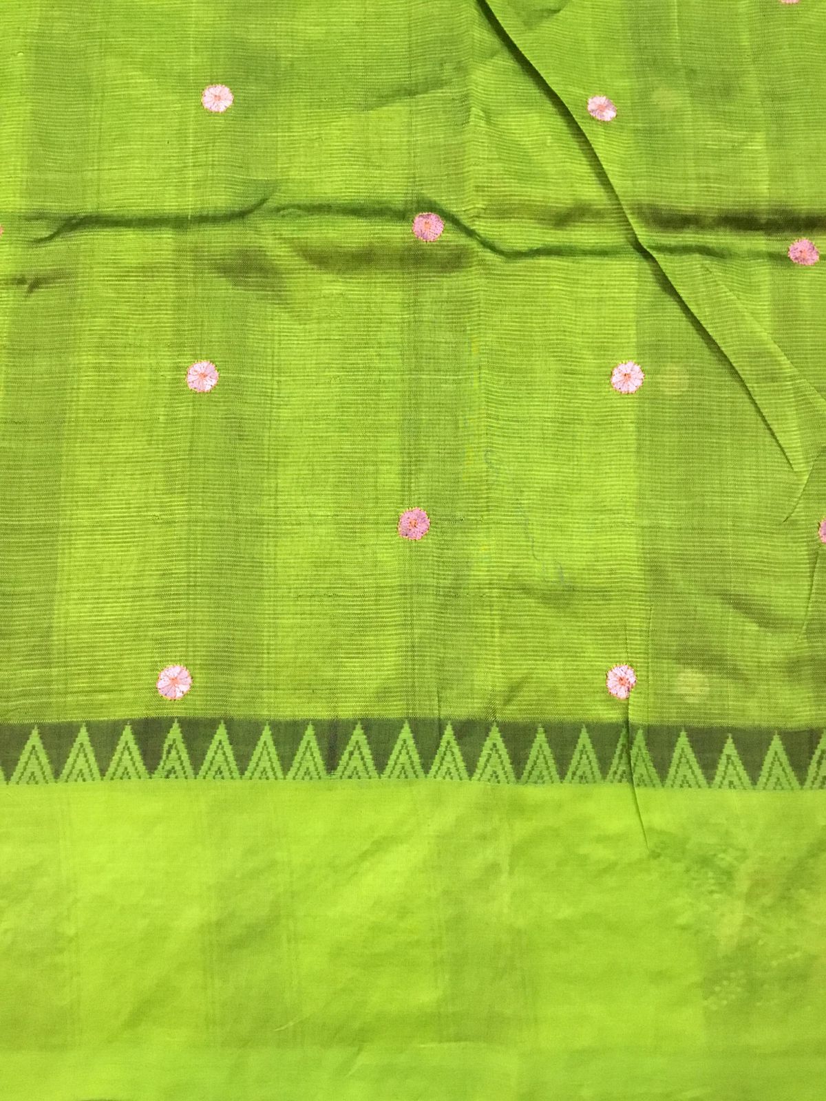 Silkcotton embroidery saree