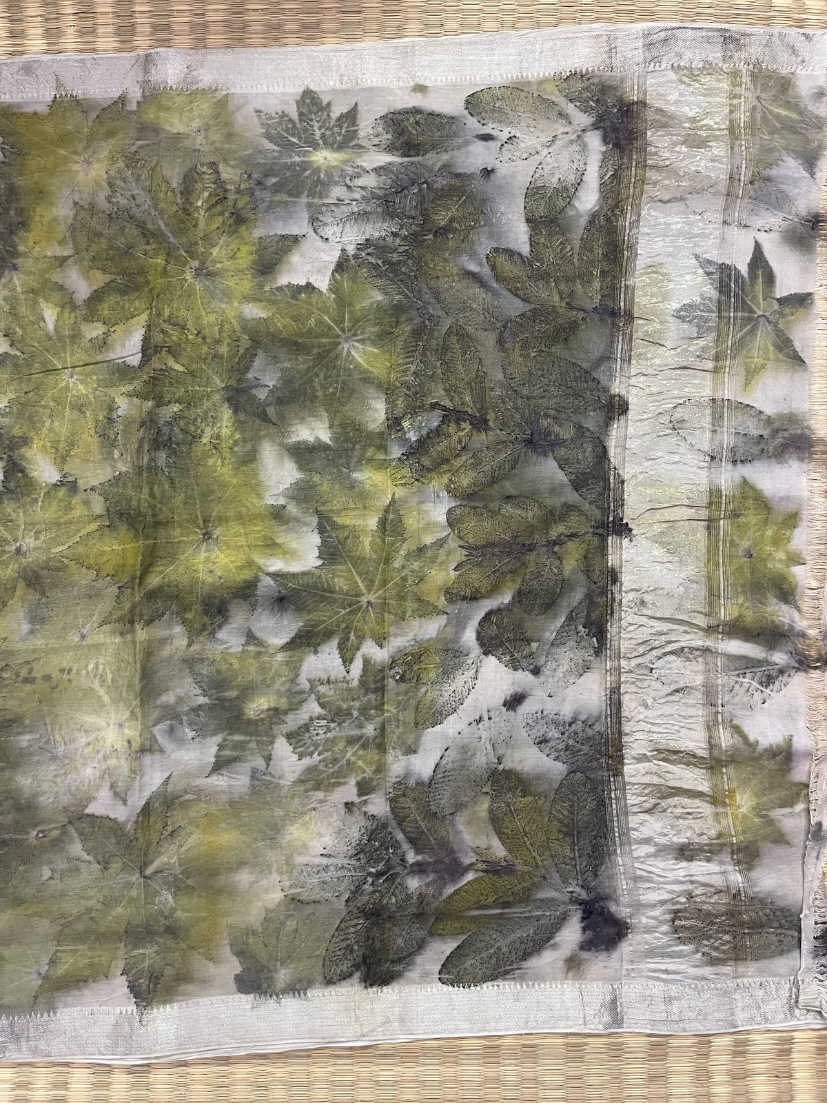 Eco print nature saree