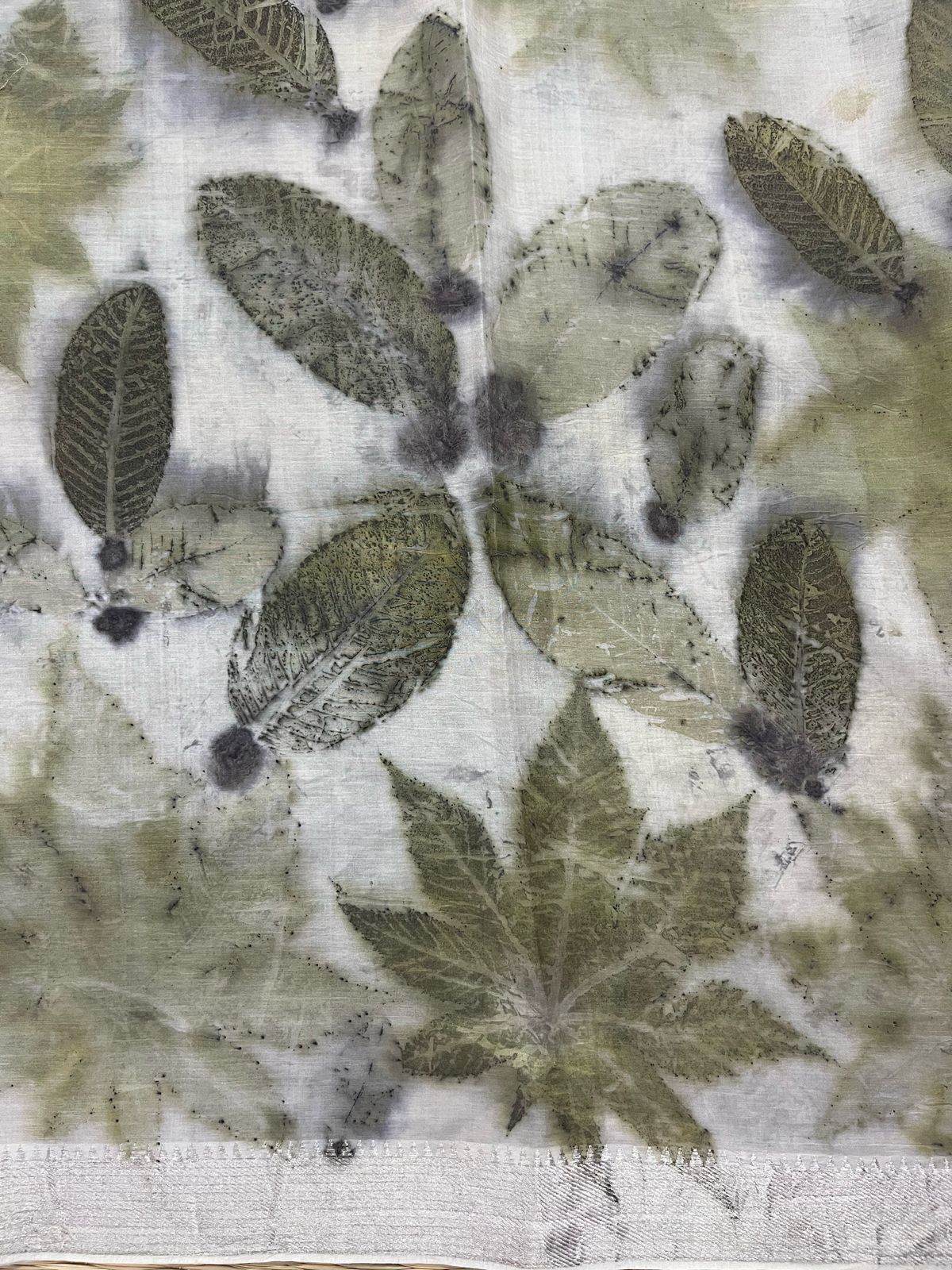 Eco print nature saree