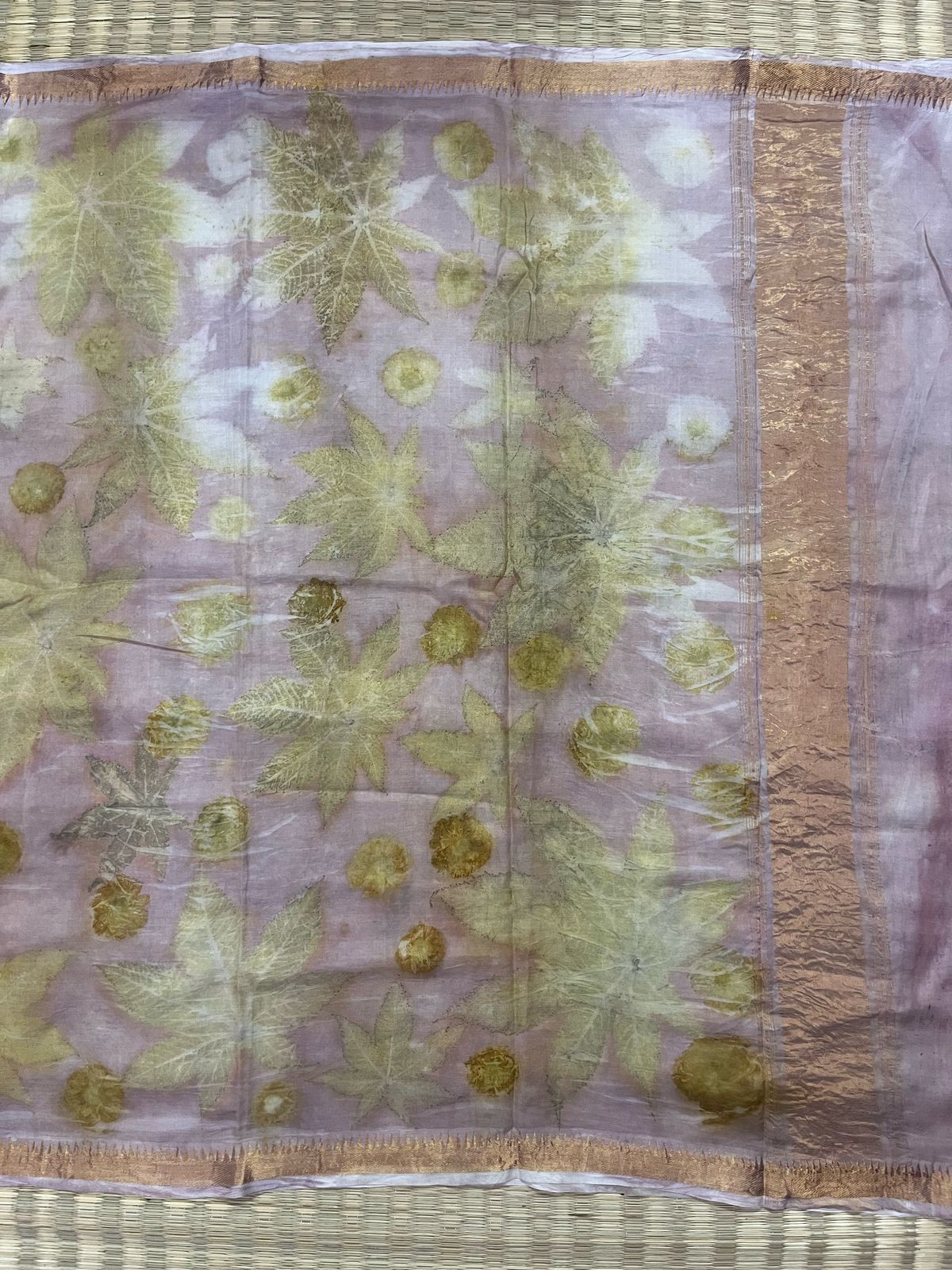 Eco print nature saree