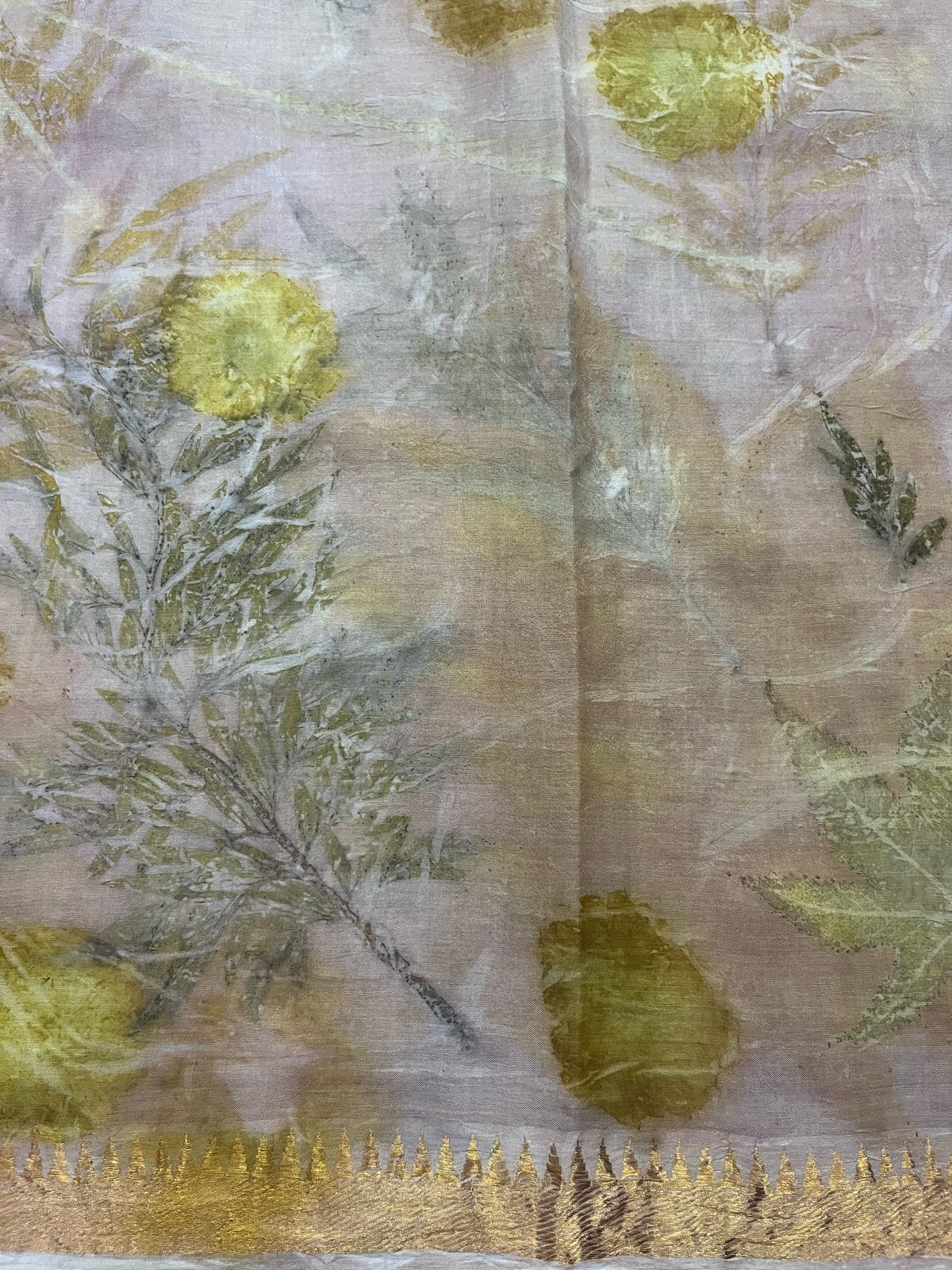 Eco print nature saree