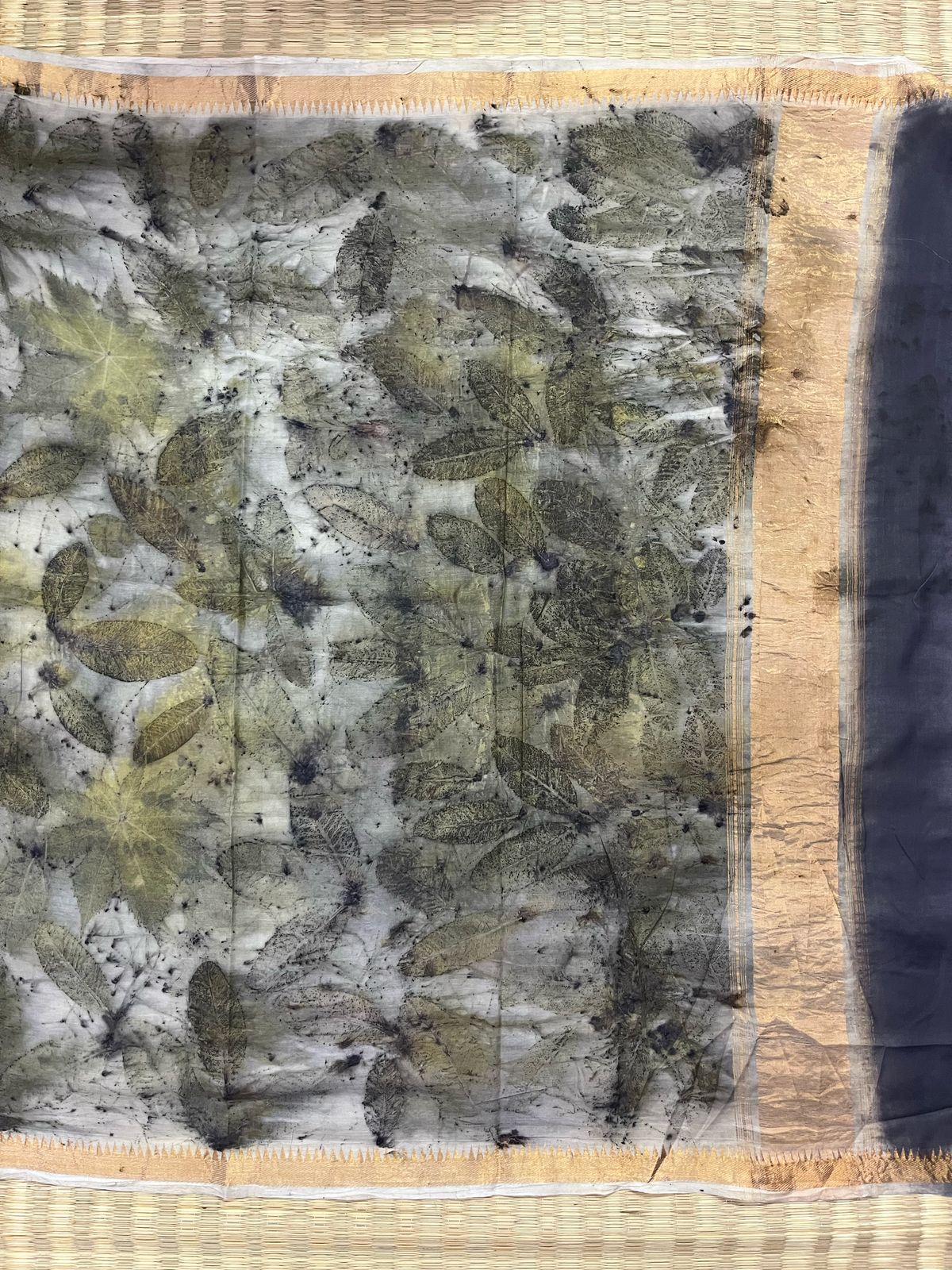 Eco print nature saree