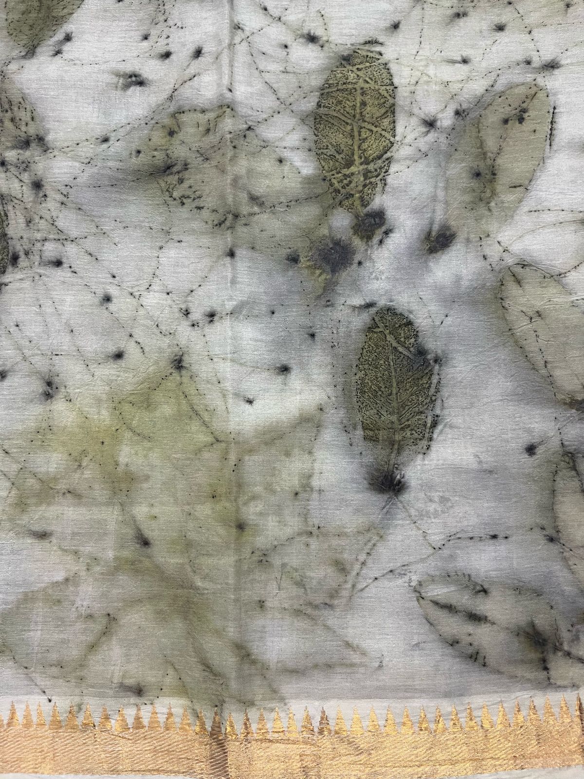 Eco print nature saree