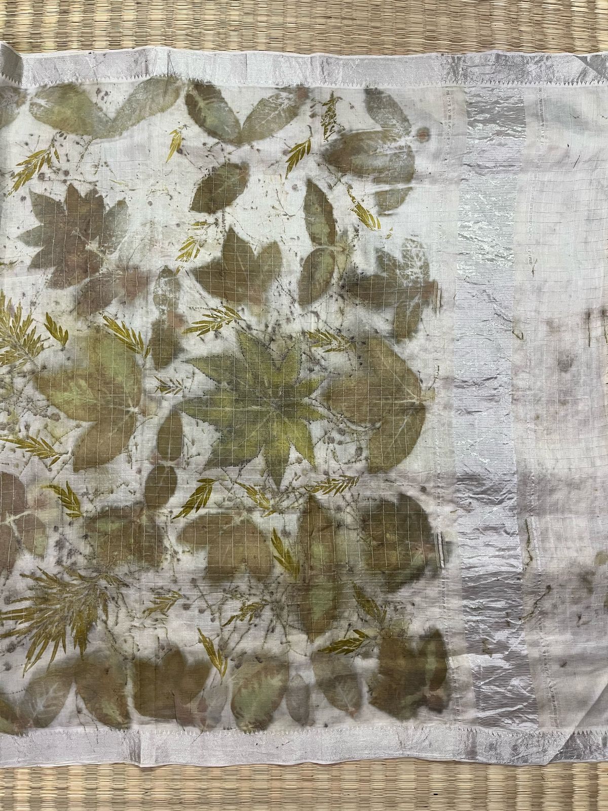 Eco print nature saree