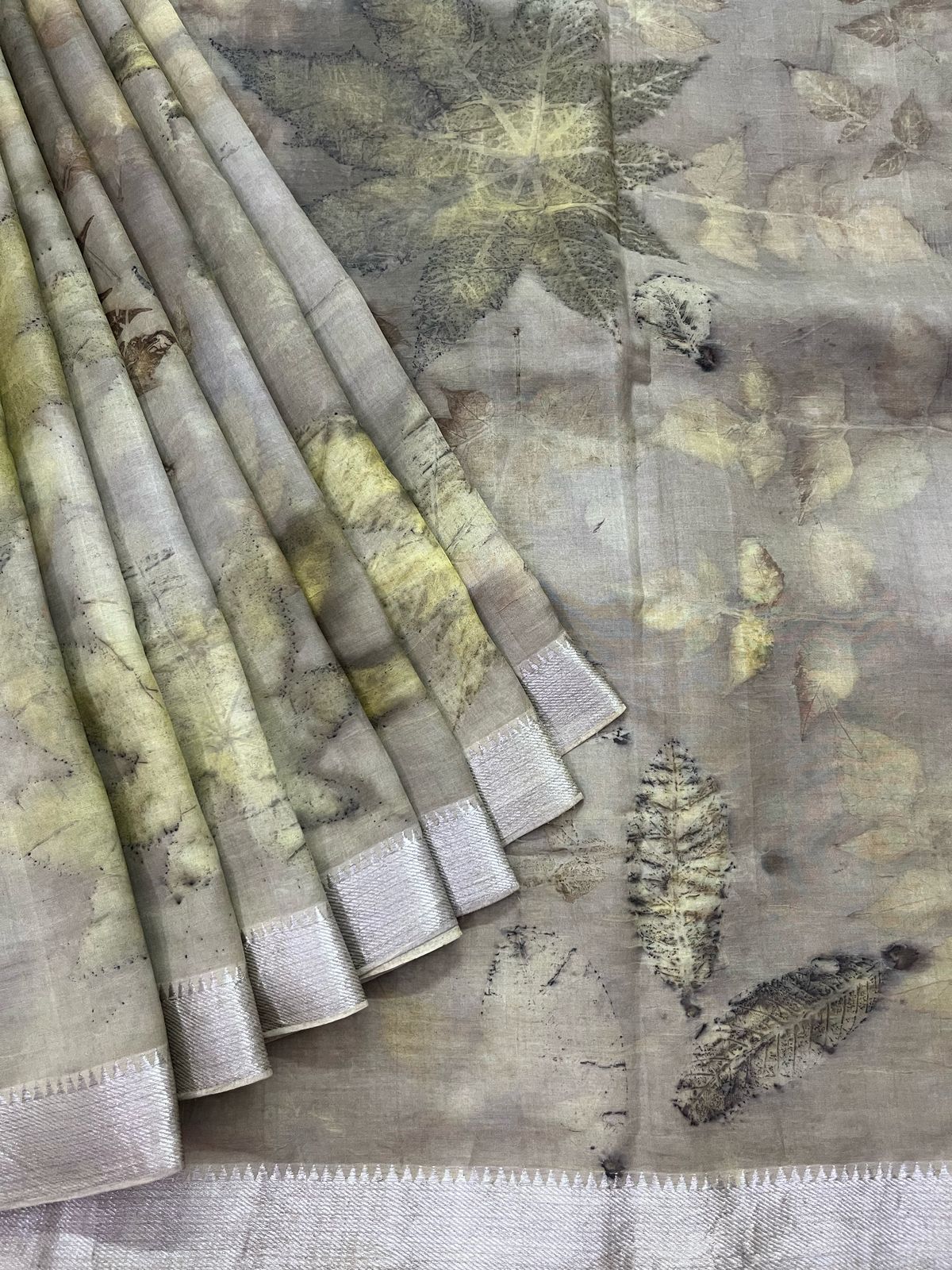 Eco print nature saree