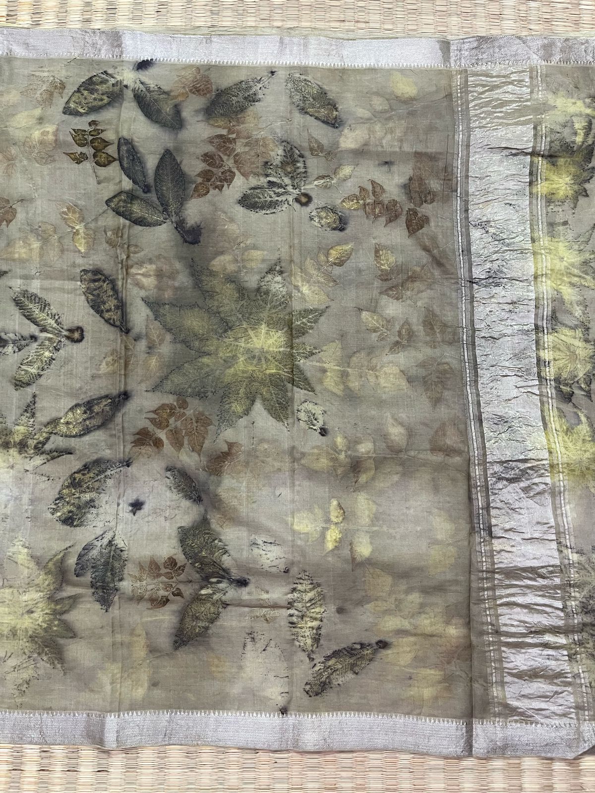 Eco print nature saree