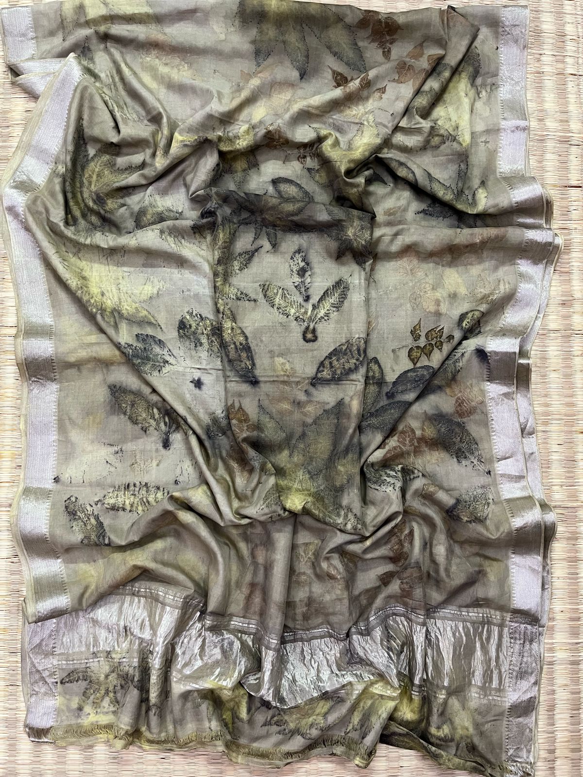 Eco print nature saree