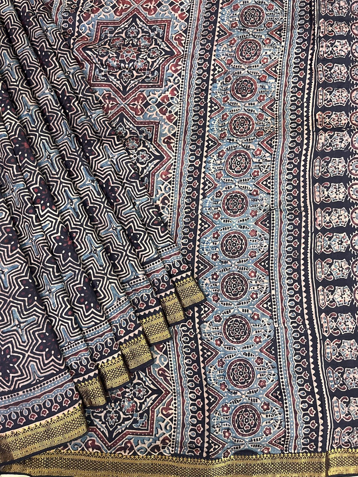 Ajrakh saree