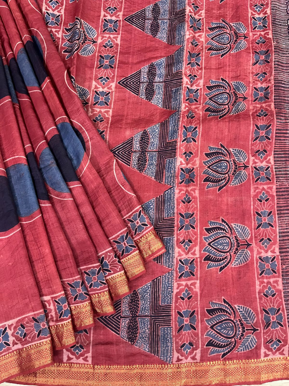 Ajrakh saree