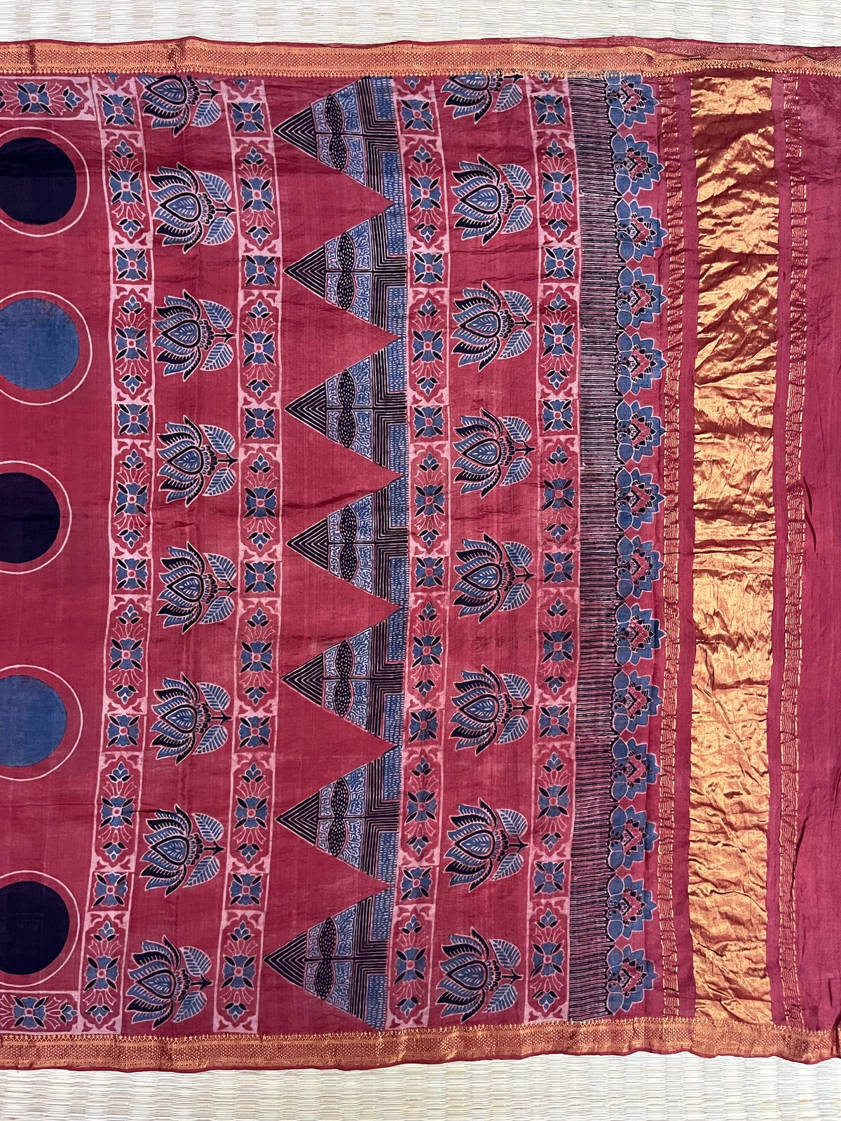 Ajrakh saree