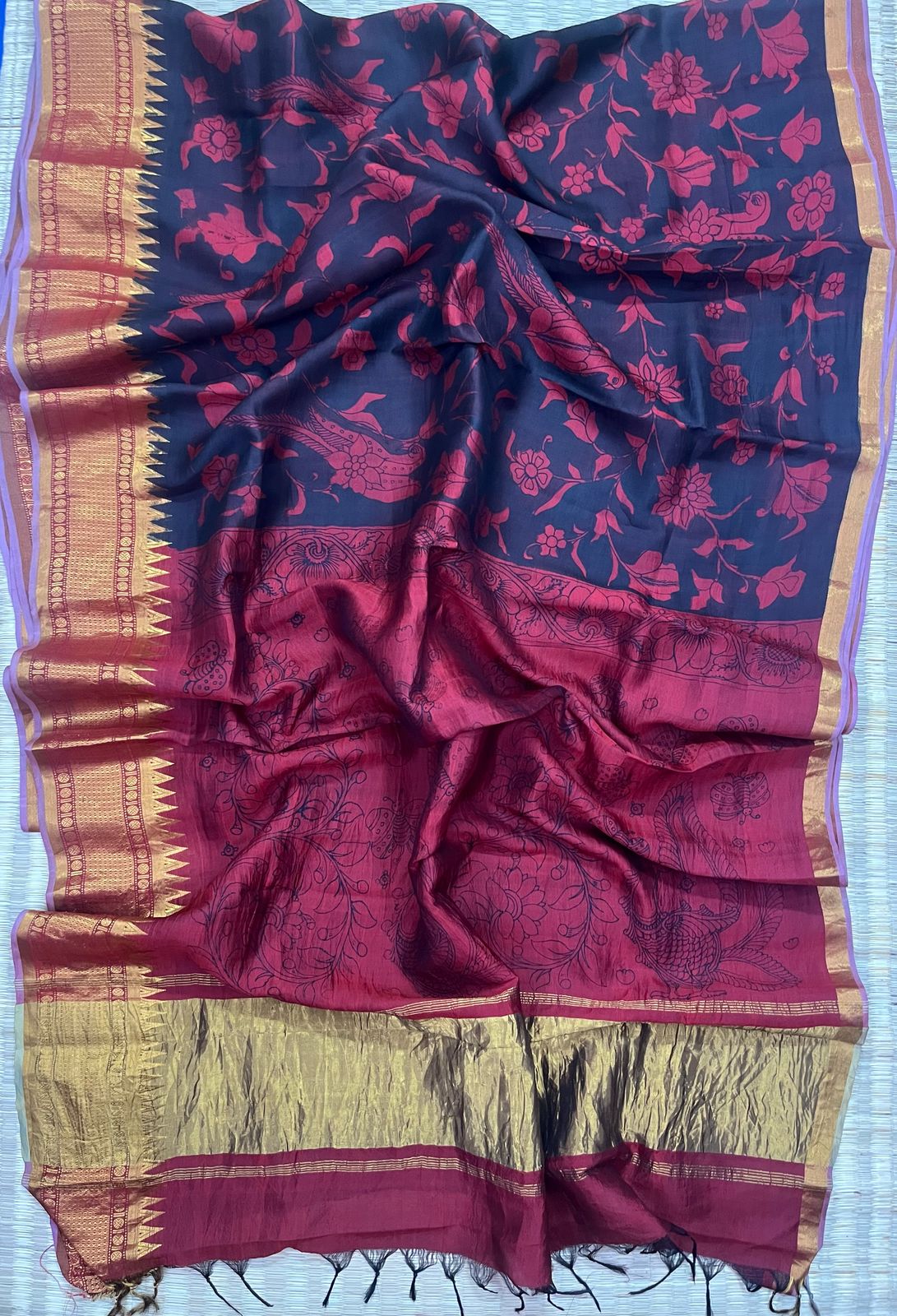 Reverse penkalamkari saree