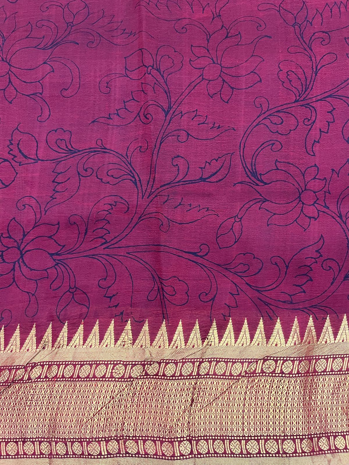 Reverse penkalamkari saree
