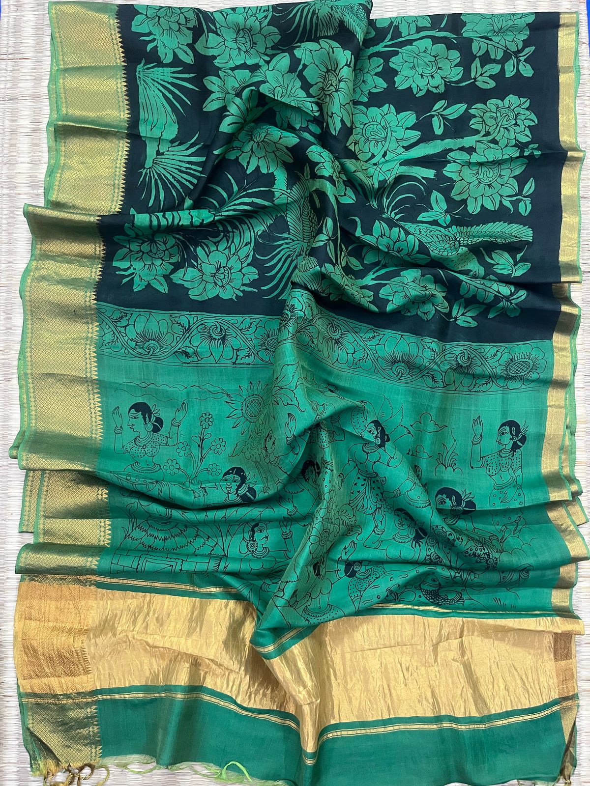 Reverse penkalamkari saree