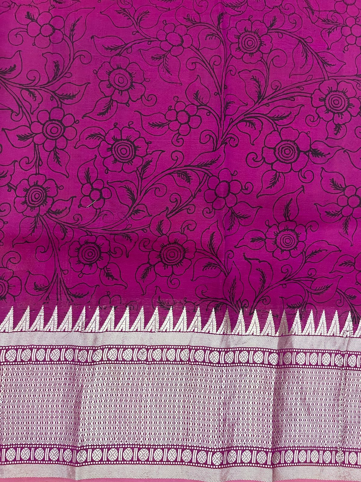 Reverse penkalamkari saree