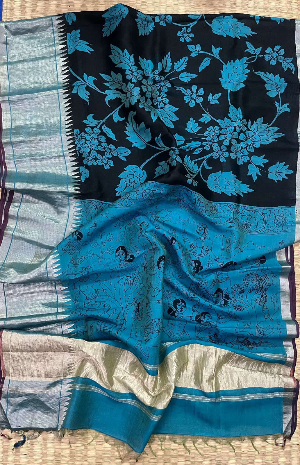 Reverse penkalamkari saree