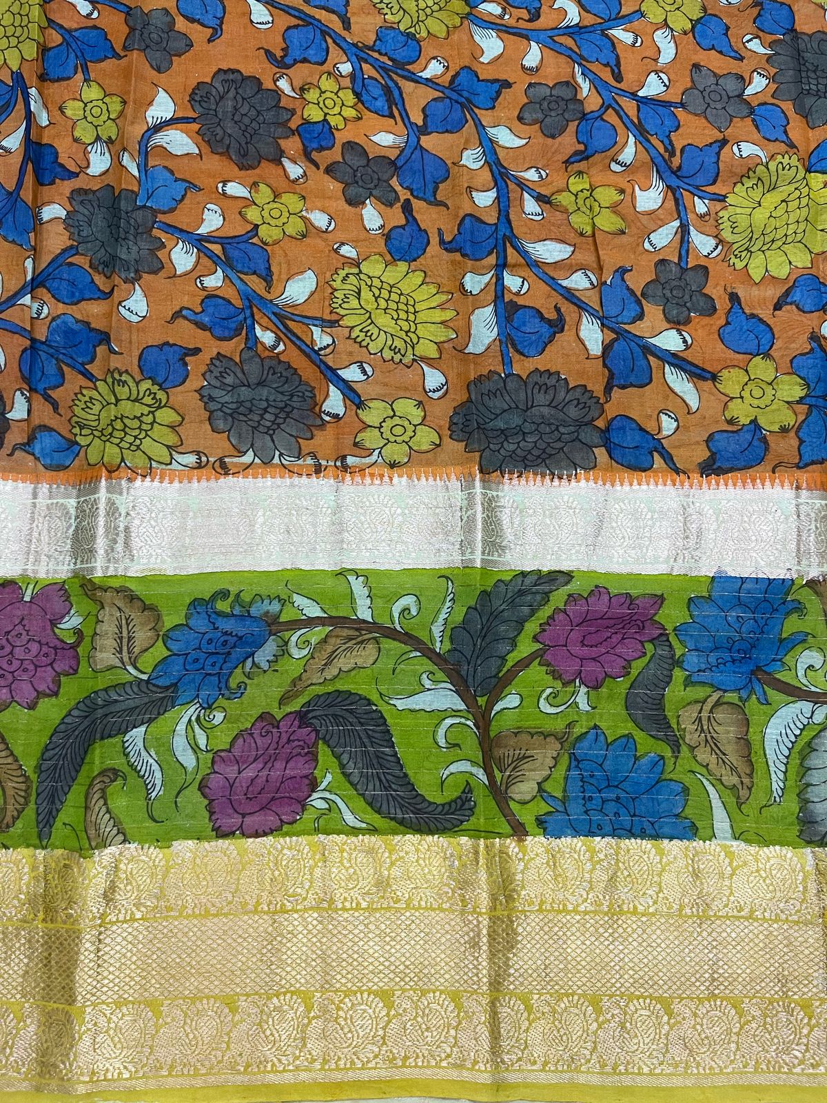 Pen kalamkari saree