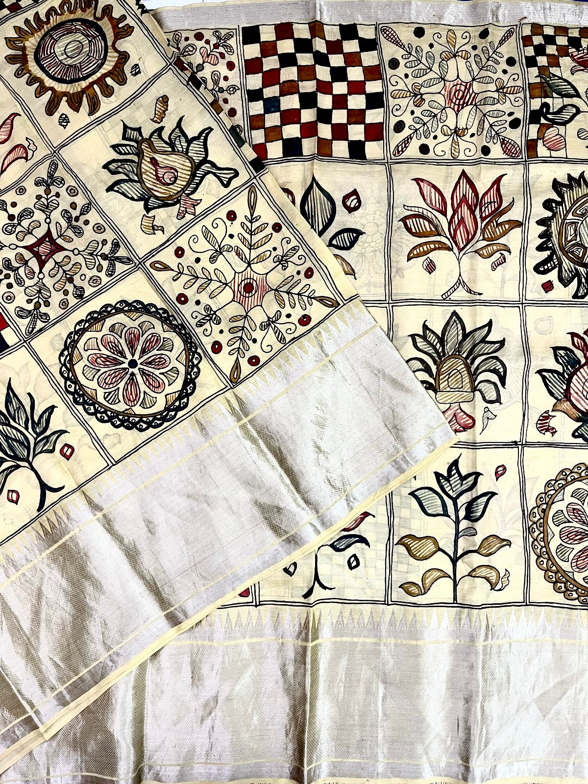 PenKalamkari saree