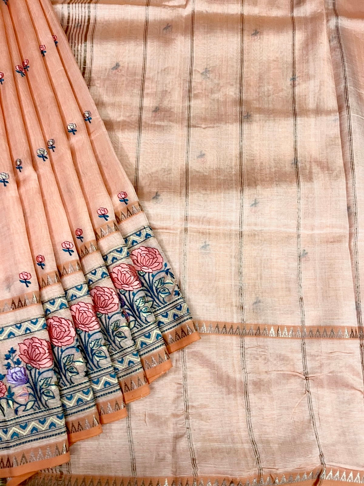 Floral work saree