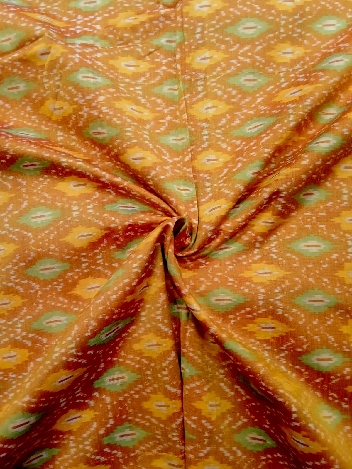 Ikkat silk fabric