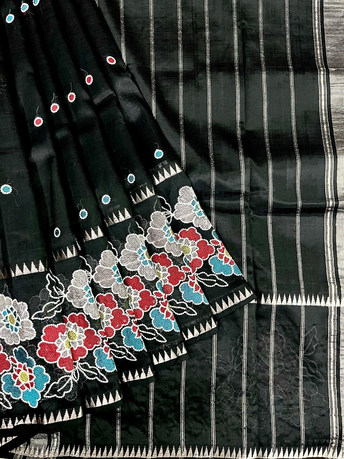 Floral work saree