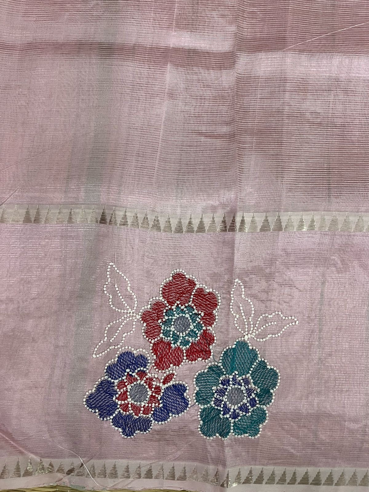 Floral work saree