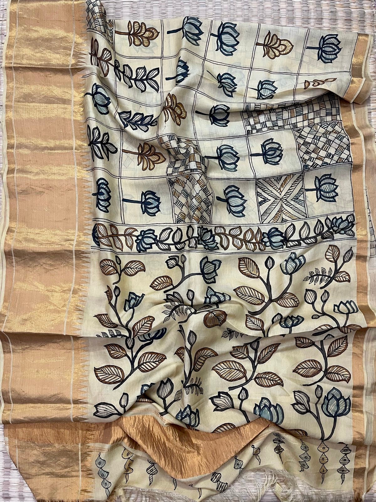 PenKalamkari saree