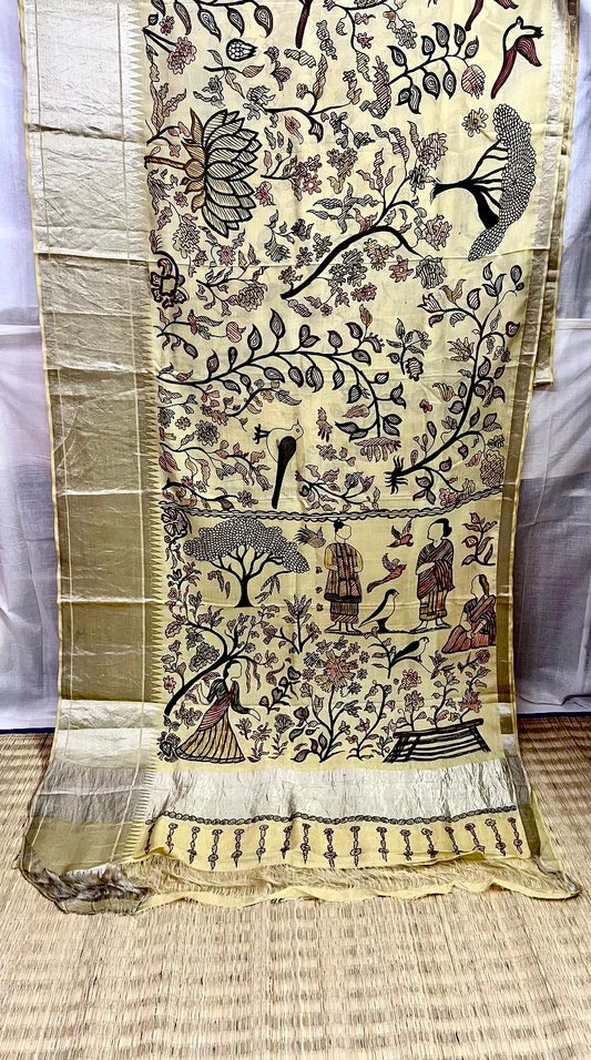 PenKalamkari saree