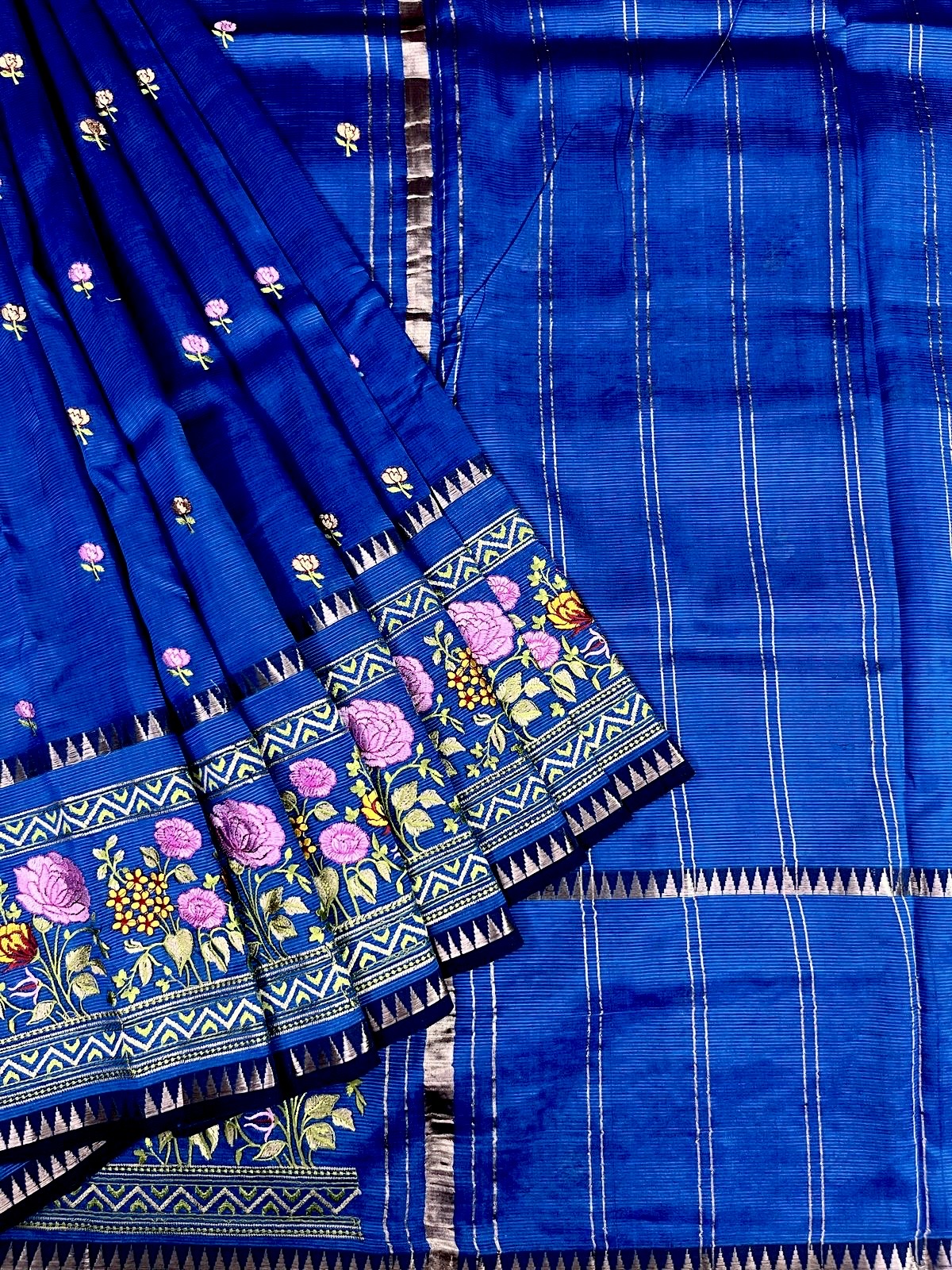 Floral work saree