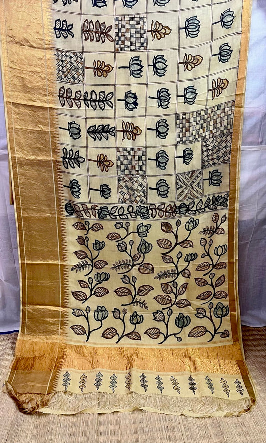 PenKalamkari saree