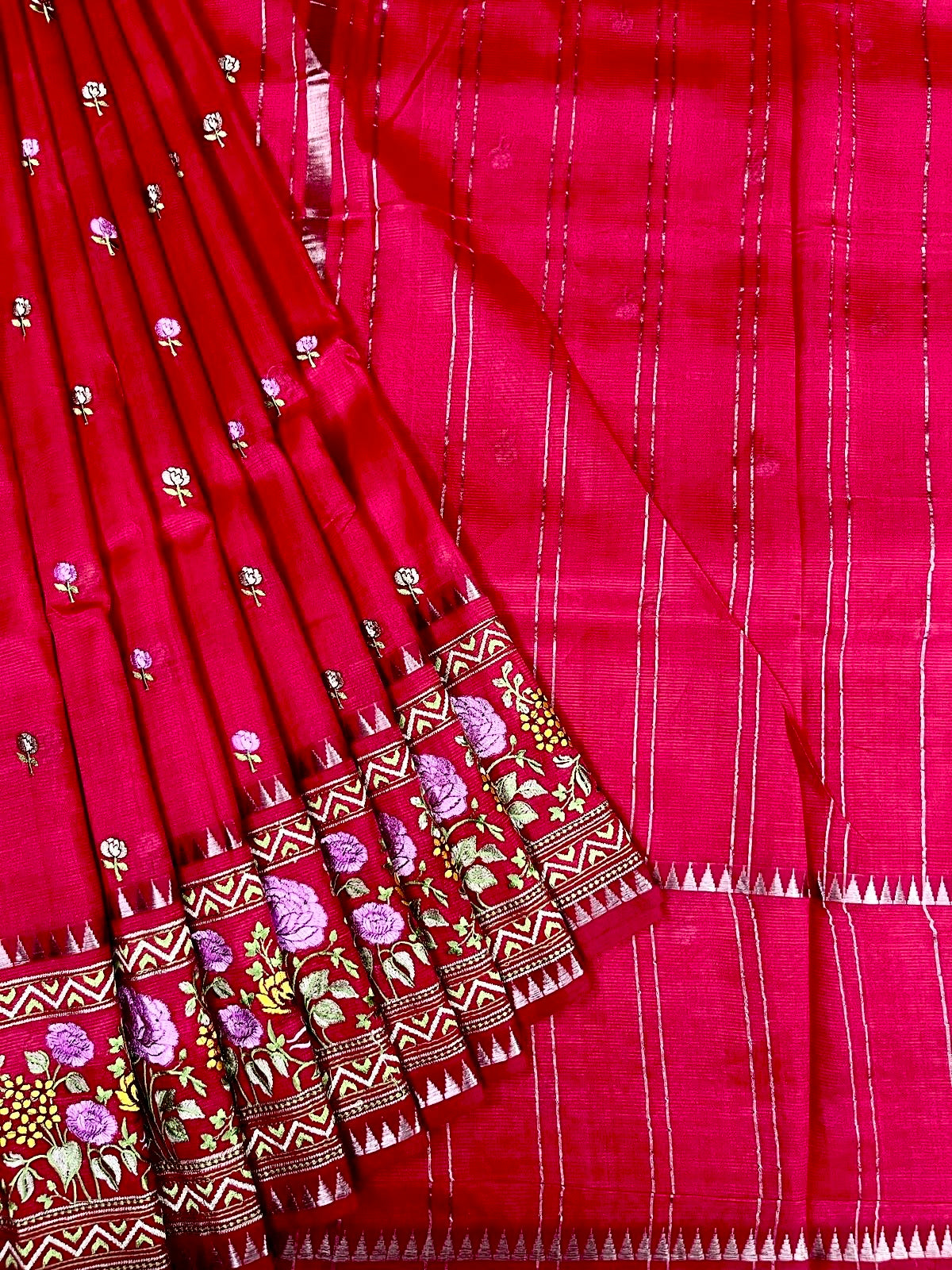 Floral work saree