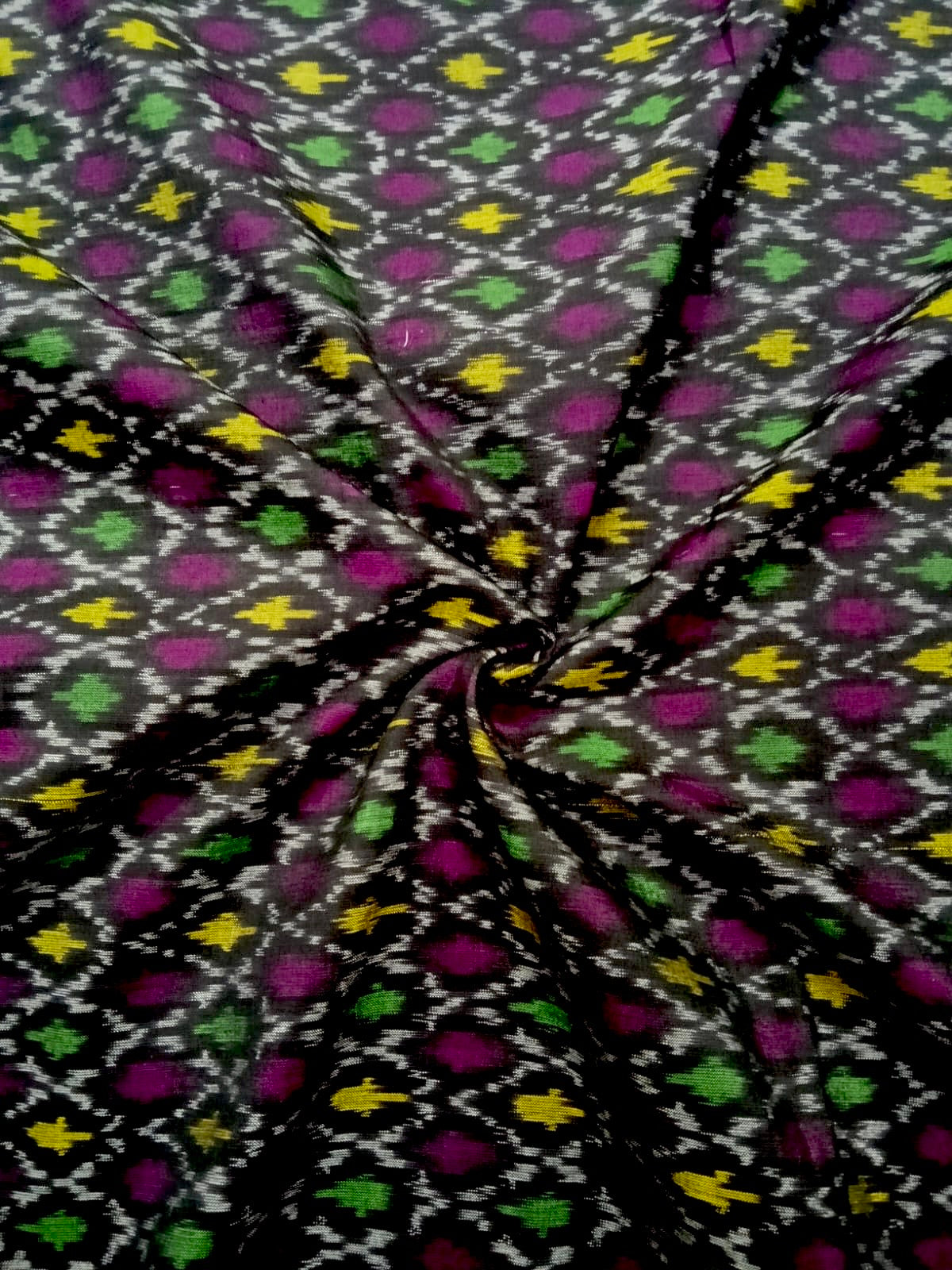 Ikkat silk fabric