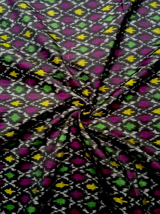 Ikkat silk fabric