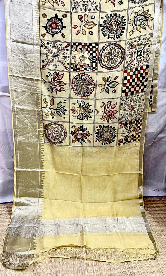 PenKalamkari saree
