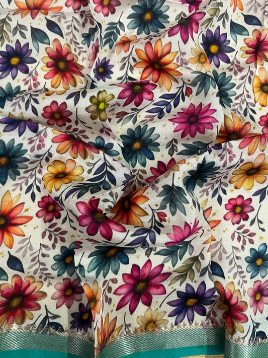 Silkcotton (LT) digital print blouse piece