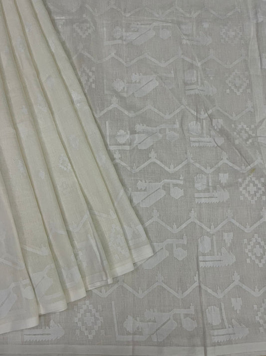 Muslin jamdani saree