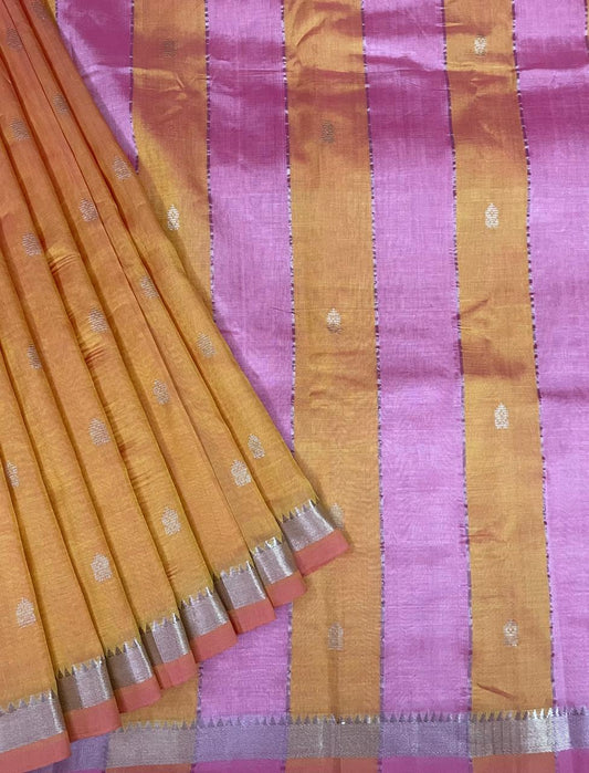 Silk cotton jamdani saree