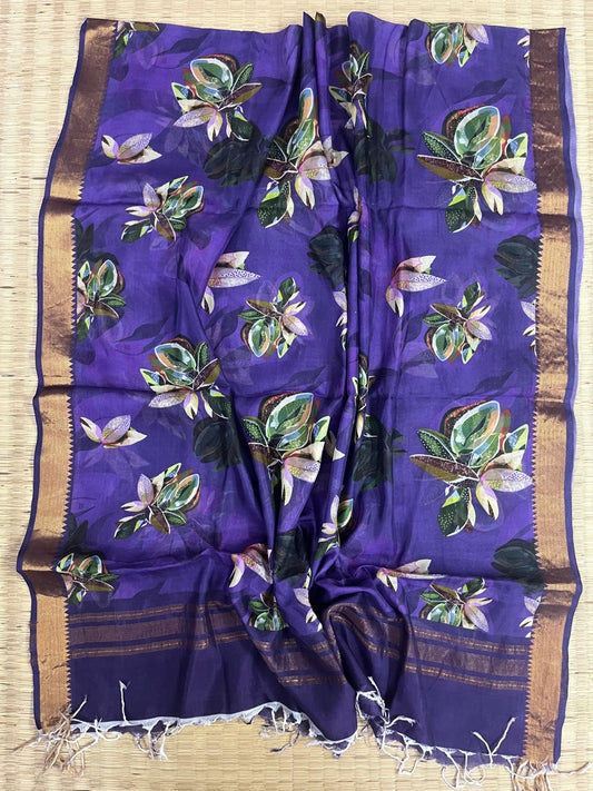 Silk cotton digital print dupatta