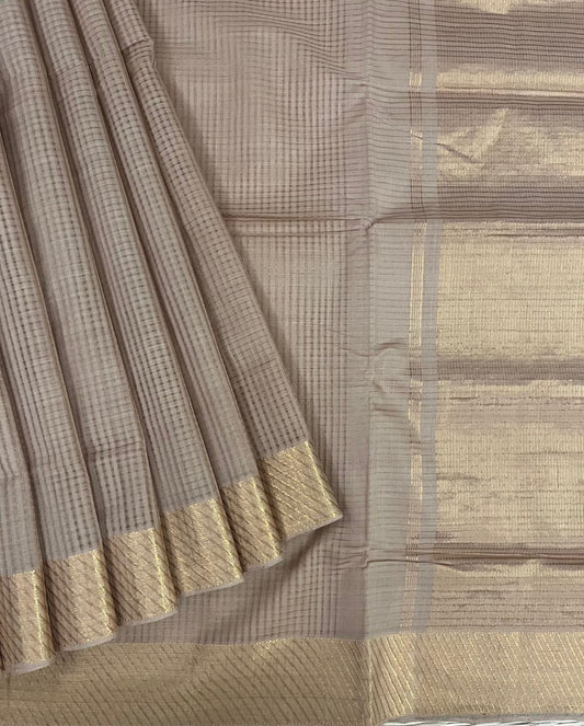 Cotton missing check saree