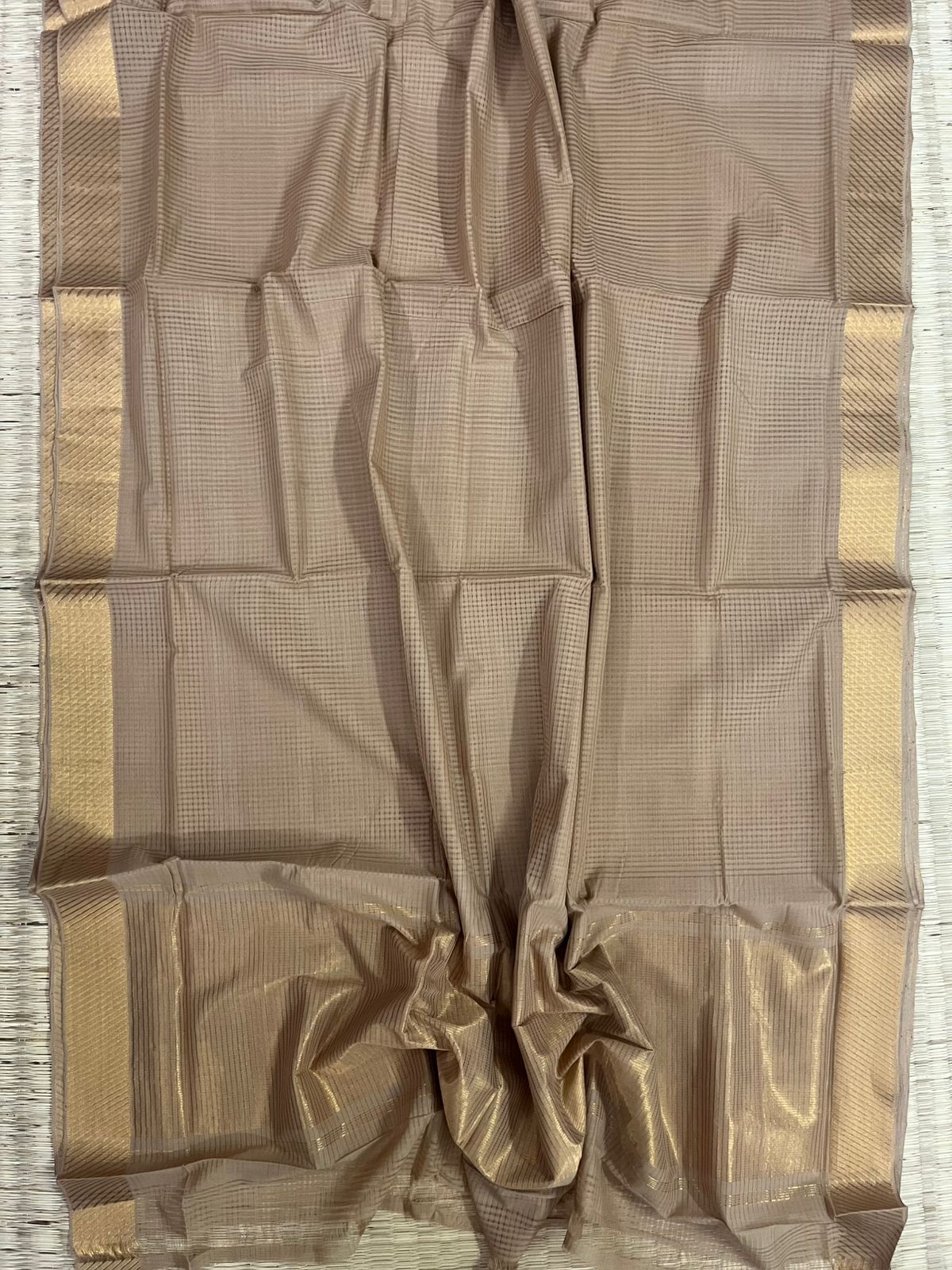 Cotton missing check saree