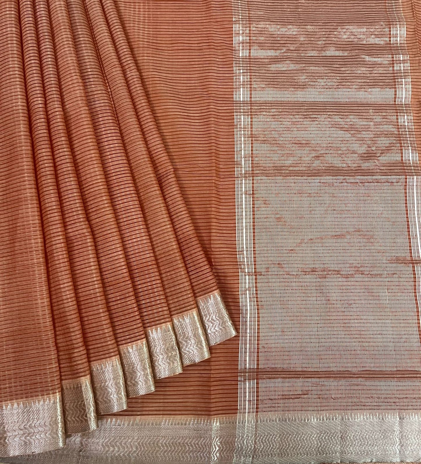 Cotton missing check saree