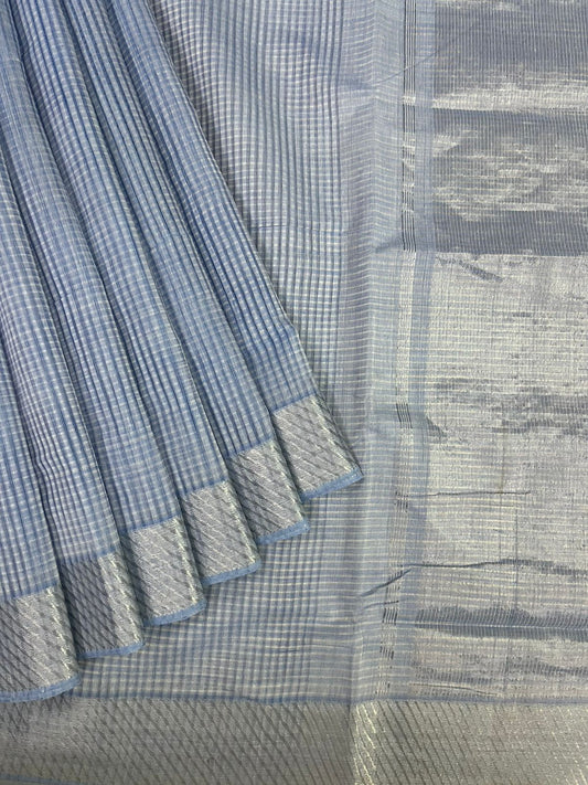 Cotton missing check saree