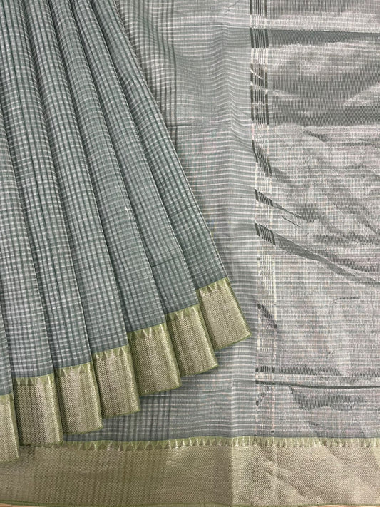 Cotton missing check saree